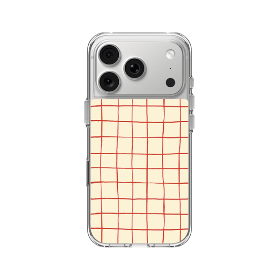 Minimalist Red Wonky Grid