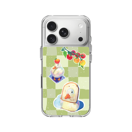 Little Ducks toast in Matcha Background