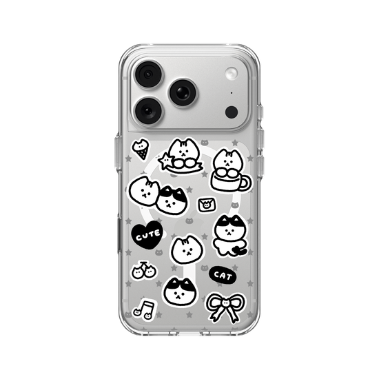 y2k Cool Cat Stickers(black&white)