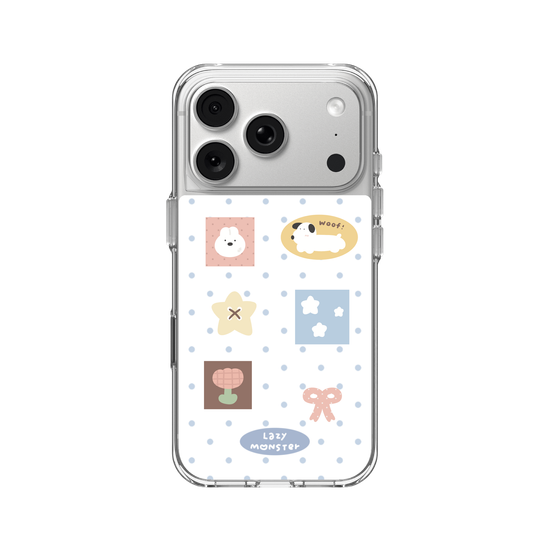 Lazy Monster Dot Sticker Phone Case 02.