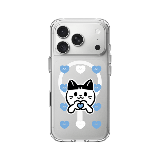 meow meow loves - blue heart
