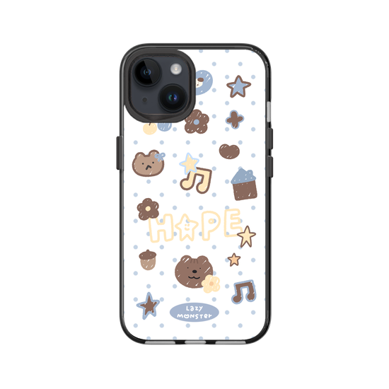 Lazy Monster Dot Sticker Phone Case 04.