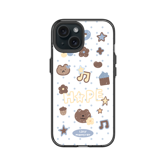 Lazy Monster Dot Sticker Phone Case 04.