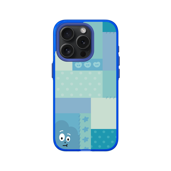 patchwork of little blue monster