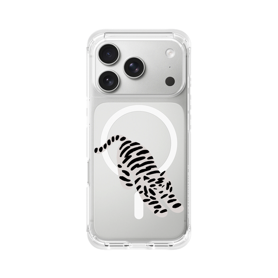 A Stretching white tiger