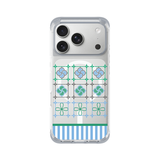 Grilles de fenêtres en fer bleues