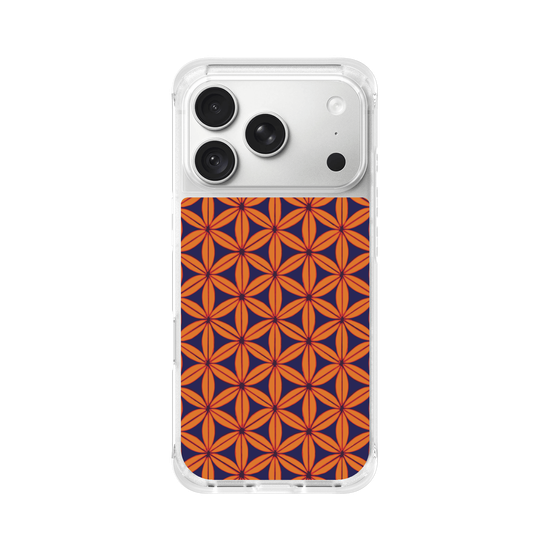 Flower of Life - Orange and Deep Blue