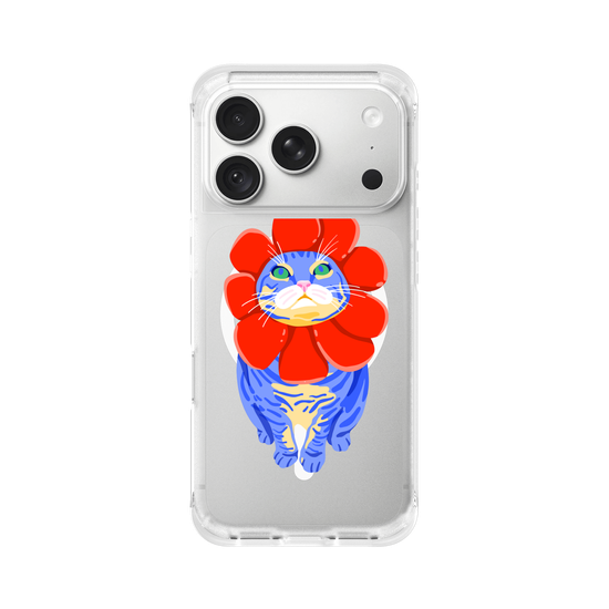 flower cat red and blue