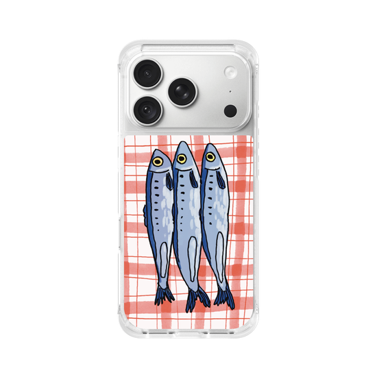 Sardines on Gingham Tablecloth