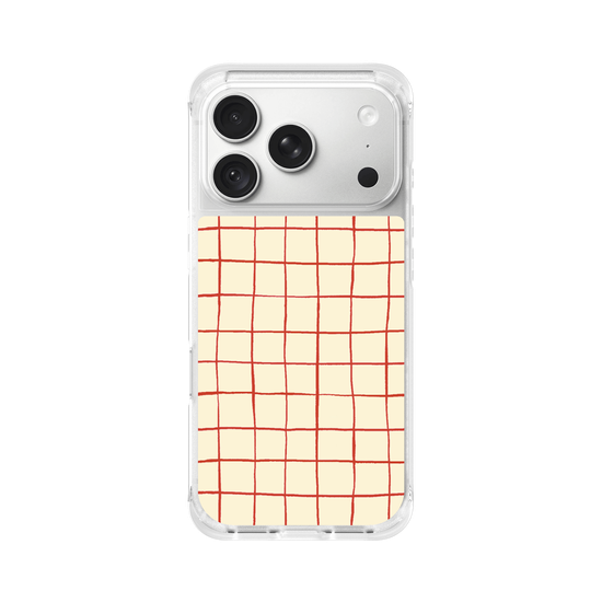 Minimalist Red Wonky Grid