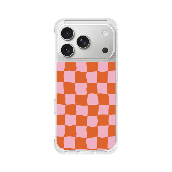 Sunset Sherbet Wonky Checkered Design