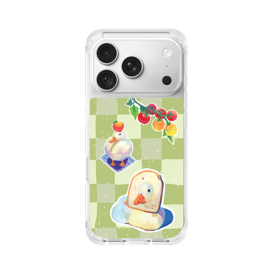 Little Ducks toast in Matcha Background