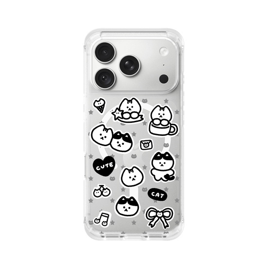 y2k Cool Cat Stickers(black&white)