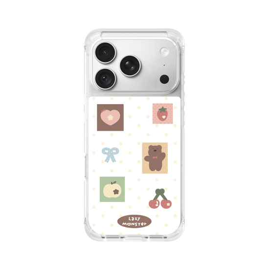 Lazy Monster Dot Sticker Phone Case 01.