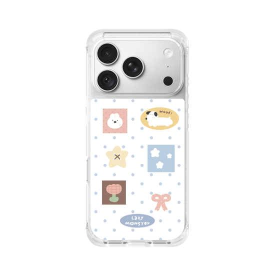 Lazy Monster Dot Sticker Phone Case 02.