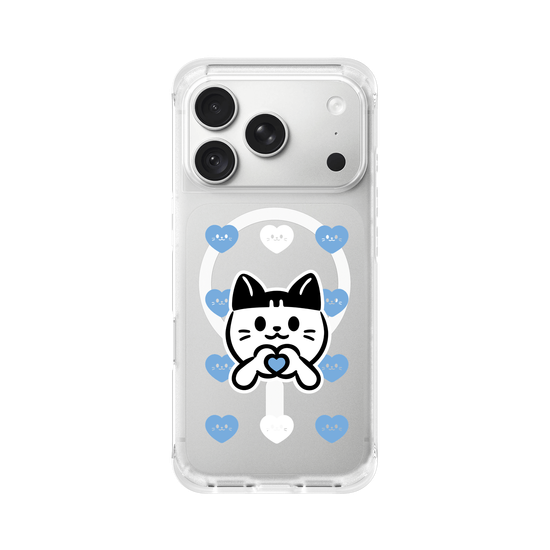 meow meow loves - blue heart