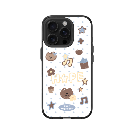 Lazy Monster Dot Sticker Phone Case 04.