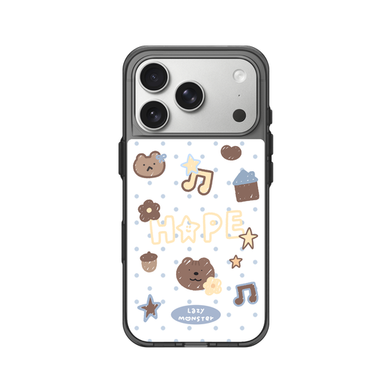 Lazy Monster Dot Sticker Phone Case 04.