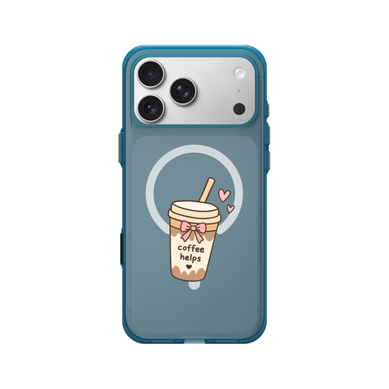 Cute Coffee Cup Sticker – Coffee Helps Kawaii Aesthetic