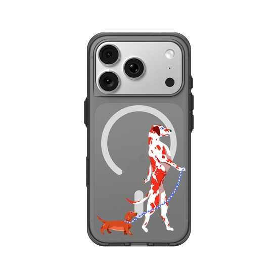 dog walking a dog
