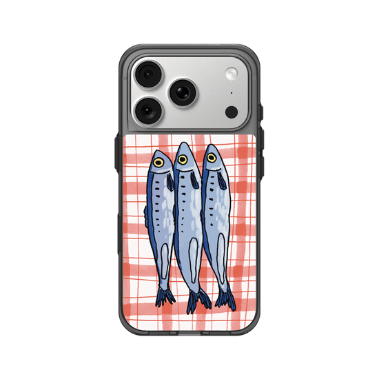 Sardines on Gingham Tablecloth