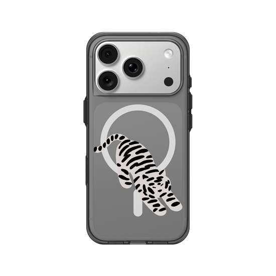 A Stretching white tiger