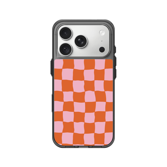 Sunset Sherbet Wonky Checkered Design