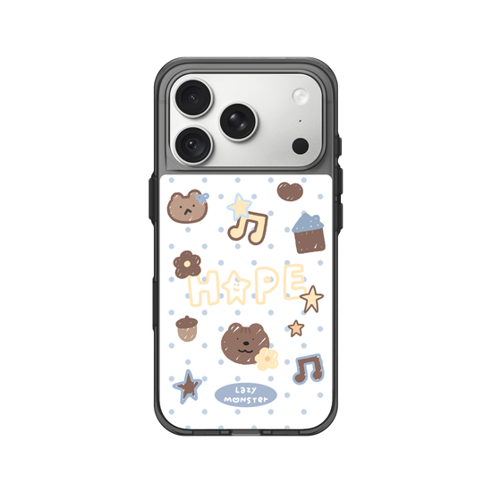 Lazy Monster Dot Sticker Phone Case 04.