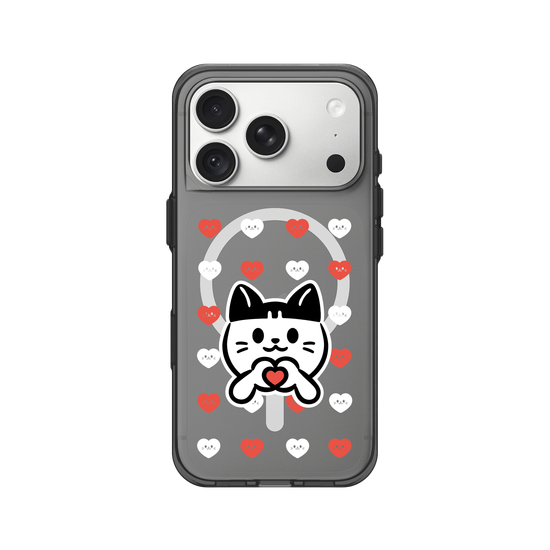 meow meow loves - red heart