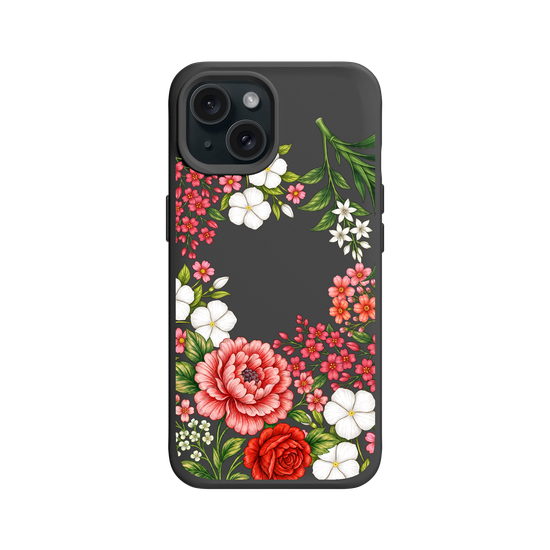 Tissu floral taïwanais · Floraison rose