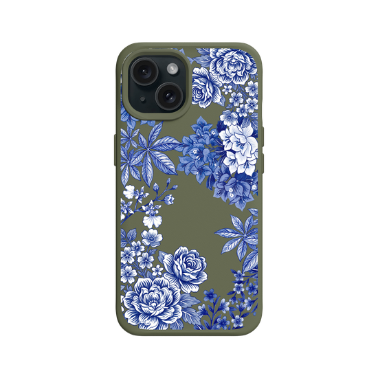 Taiwanese Floral Fabric · Blue & White