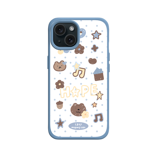 Lazy Monster Dot Sticker Phone Case 04.