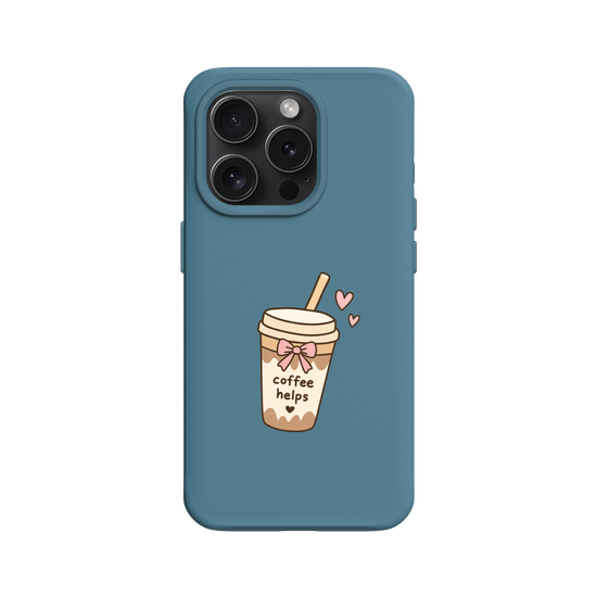 Cute Coffee Cup Sticker – Coffee Helps Kawaii Aesthetic
