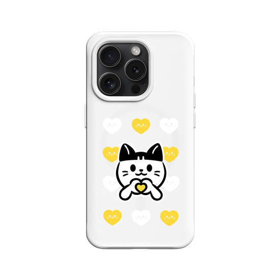 meow meow loves - yellow heart