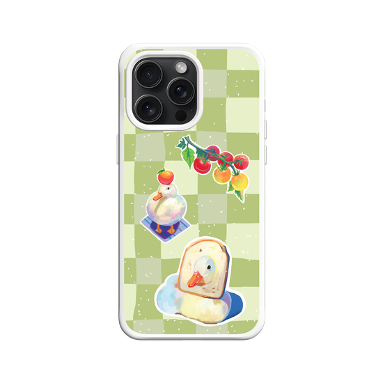 Little Ducks toast in Matcha Background