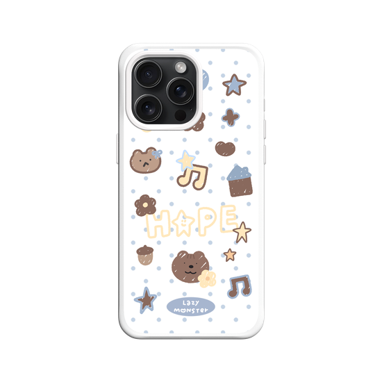 Lazy Monster Dot Sticker Phone Case 04.
