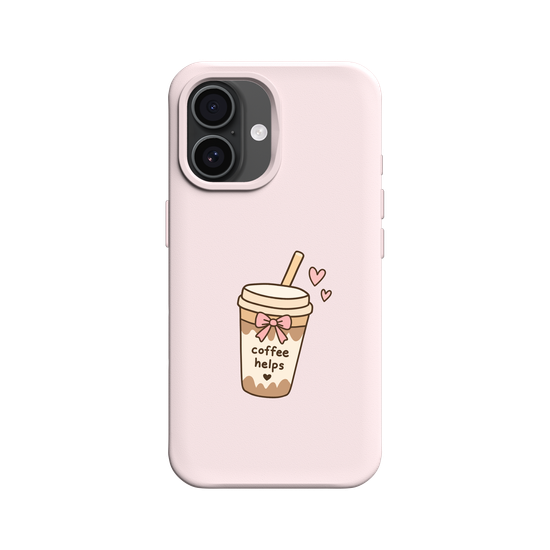 Cute Coffee Cup Sticker – Coffee Helps Kawaii Aesthetic