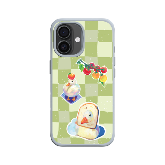 Little Ducks toast in Matcha Background