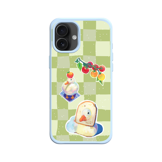 Little Ducks toast in Matcha Background