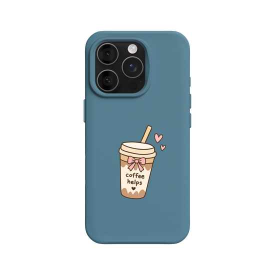 Cute Coffee Cup Sticker – Coffee Helps Kawaii Aesthetic