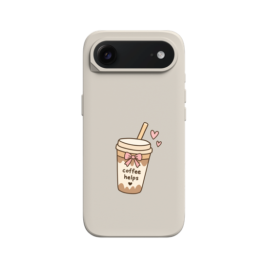 Cute Coffee Cup Sticker – Coffee Helps Kawaii Aesthetic