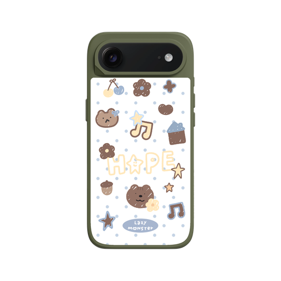 Lazy Monster Dot Sticker Phone Case 04.