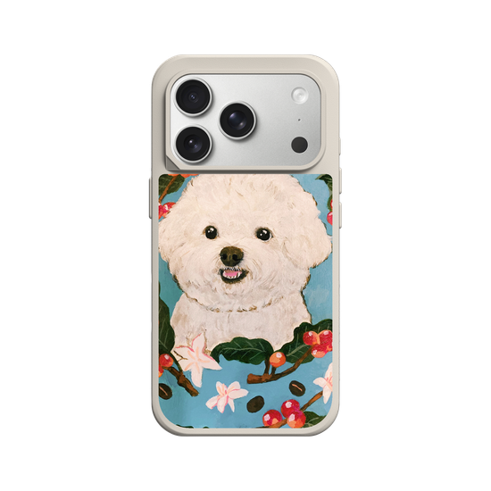 Bichon and Coffee bean