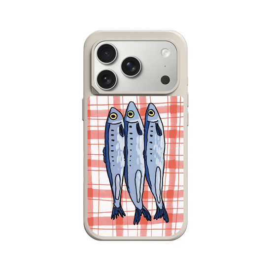 Sardines on Gingham Tablecloth