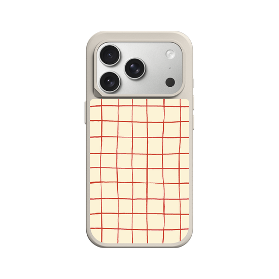 Minimalist Red Wonky Grid