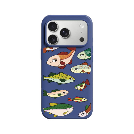 Grumpy, Cute, Quirky Fish - Clear Case