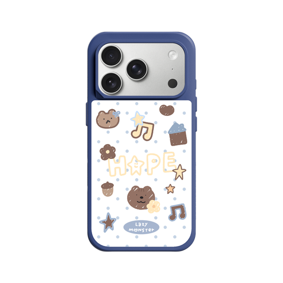 Lazy Monster Dot Sticker Phone Case 04.