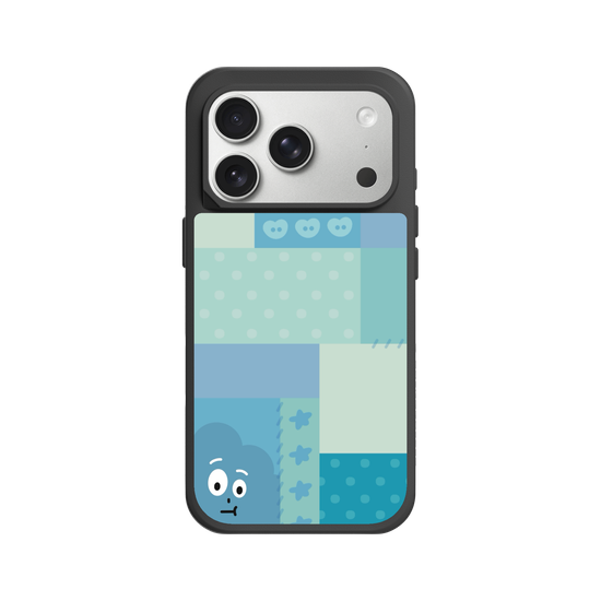 patchwork of little blue monster