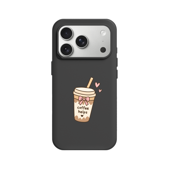 Cute Coffee Cup Sticker – Coffee Helps Kawaii Aesthetic