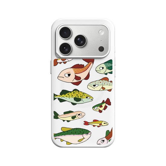 Grumpy, Cute, Quirky Fish - Clear Case